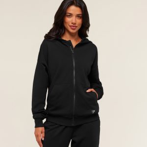 Embroidered Zip Up Hoodie