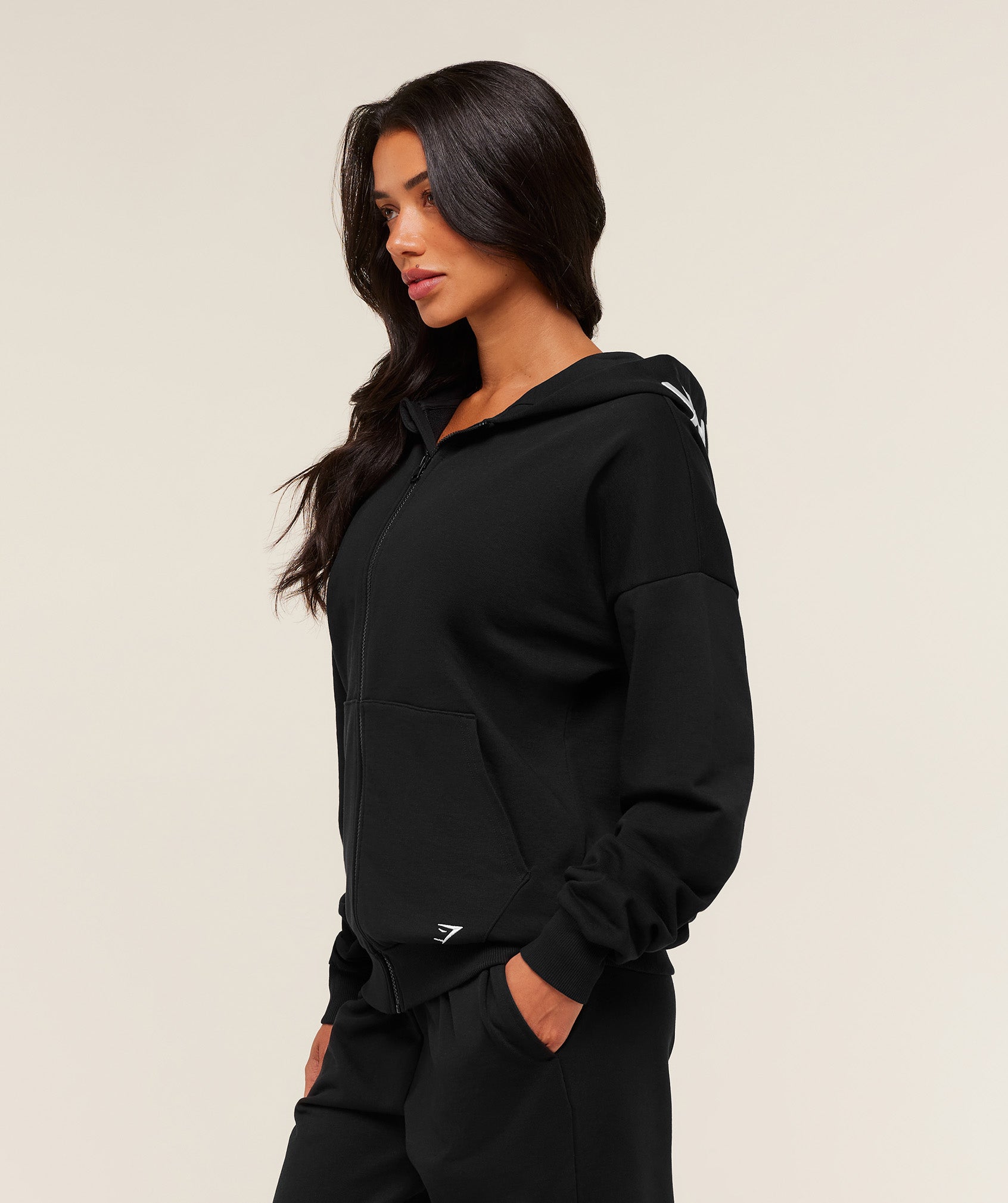 Embroidered Zip Up Hoodie - Image 3