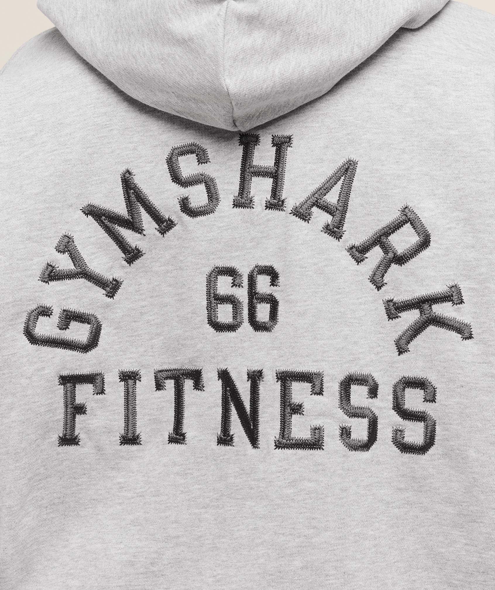 Fitness Embroidered Graphic Zip Up Hoodie - Image 5