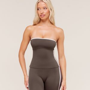 Piping Bandeau With Shelf