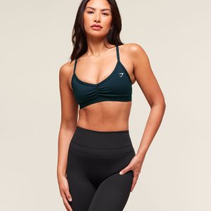 Ruched Strappy Sports Bra
