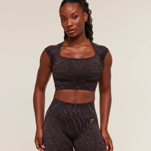 Adapt Houndstooth Midi Top