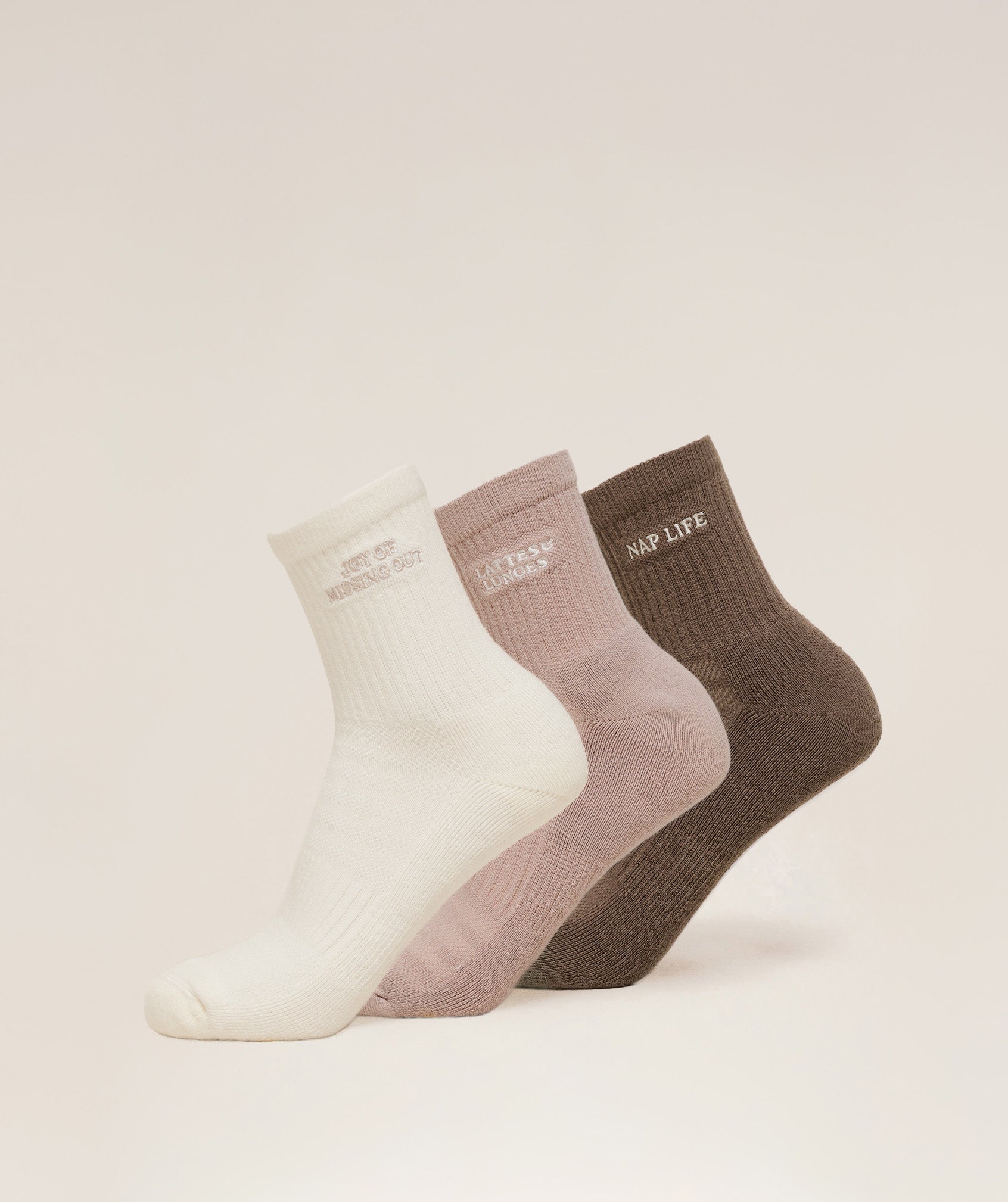 Soft White/Muted Pink/Soft Brown